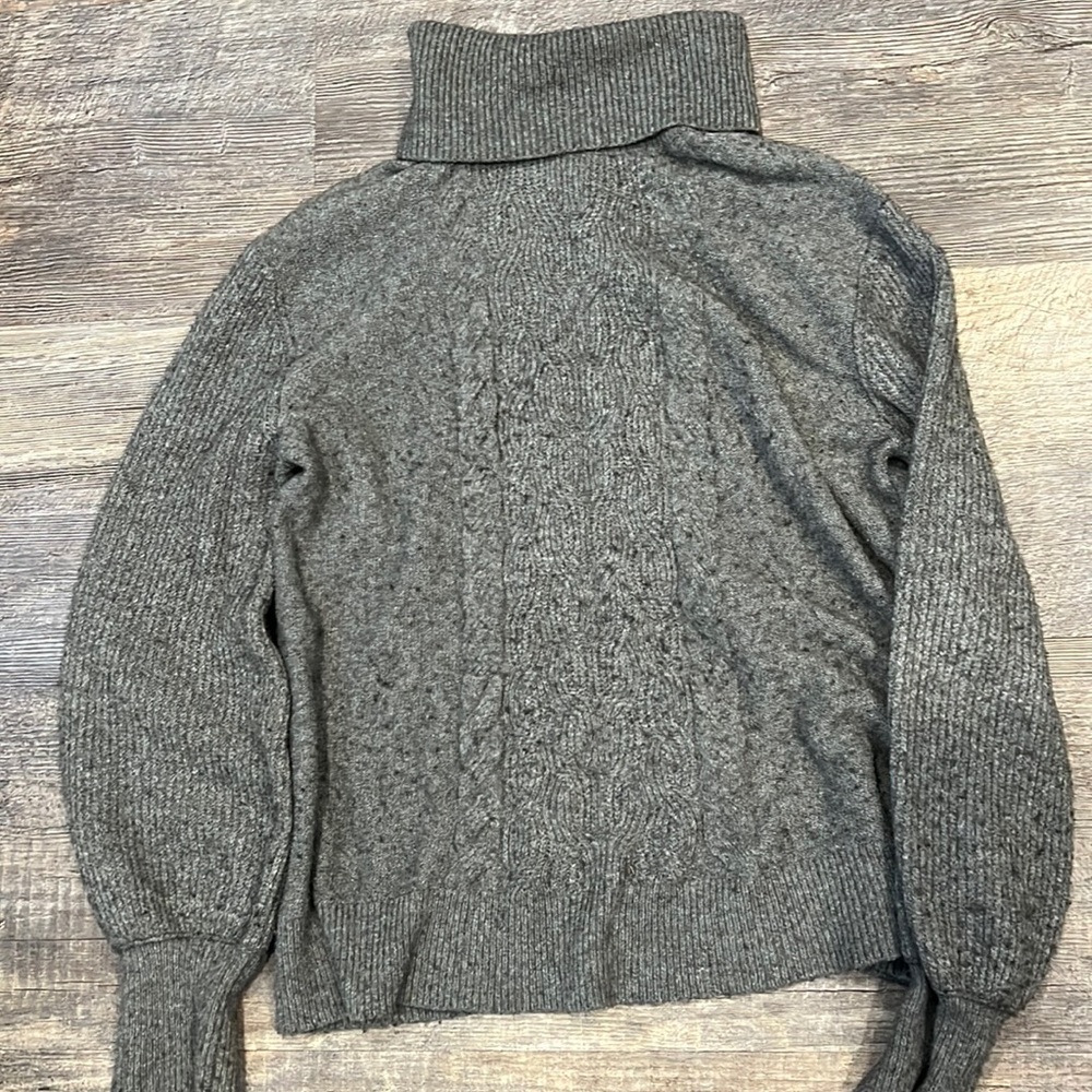 Grey knitted turtleneck